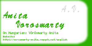 anita vorosmarty business card